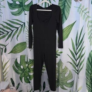 Aerie Grey Long Sleeve One-Piece Jumpsuit